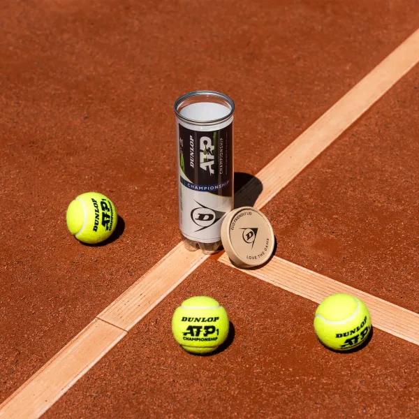 Tarro Plástico Pelota Dunlop ATP Championship x3 - Imagen 2