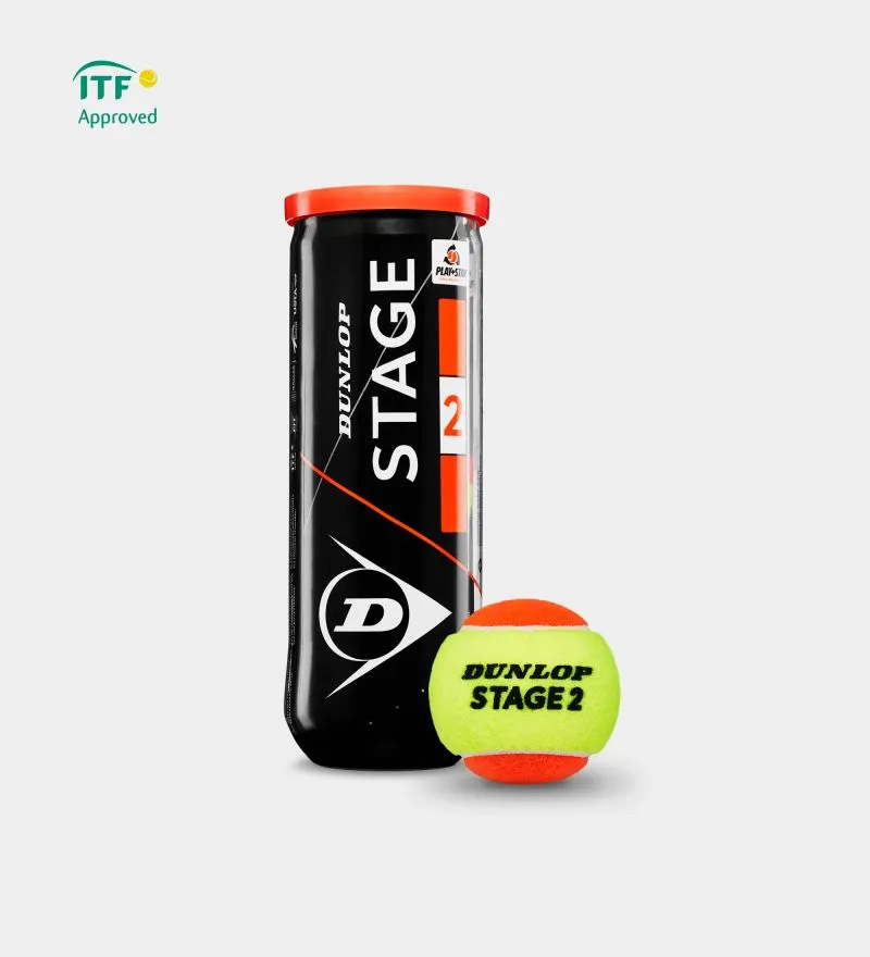 Tarro Plástico Pelota Dunlop Stage 2 Orange x3