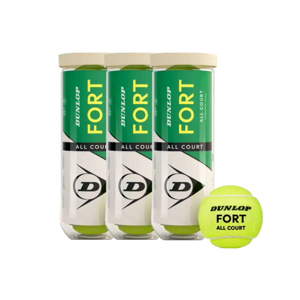 Pack 3 Tarro Plástico Pelota Dunlop Fort All Court X3